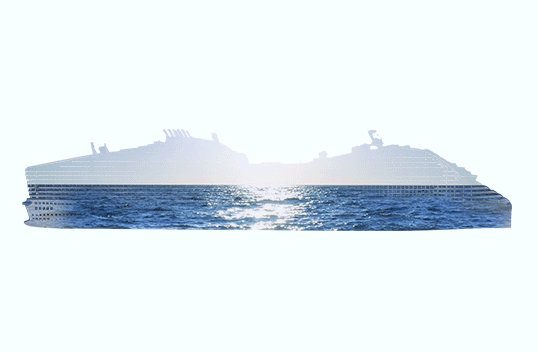 Two modern cruise ships sailing on the sea with blue sky background | MSC Cruises