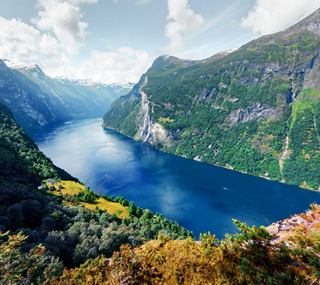 Majestic Norwegian fjords surrounded by green hills and serene waters | MSC Cruises