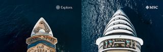 Due navi da crociera sull'acqua con cielo azzurro sullo sfondo | MSC Cruises