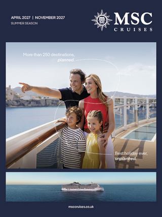 A family enjoys a cruise with views of the sea and city in the background | MSC Cruises