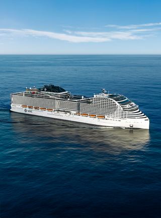 The MSC World America gracefully sails across the vast ocean | MSC Cruises