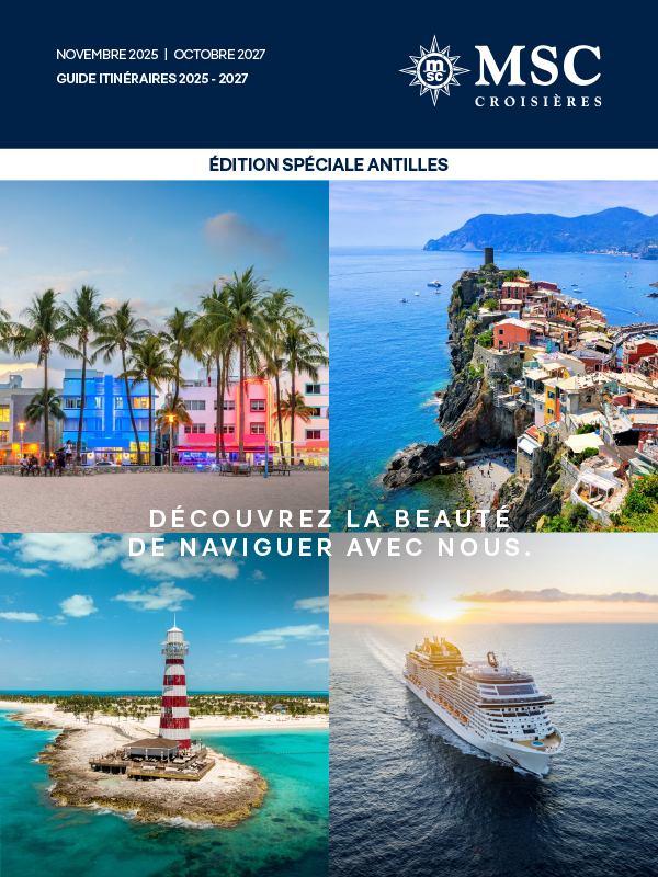 Image d'îles pittoresques avec des bâtiments colorés et un bateau en mer | MSC Croisières