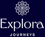Explora Journeys logo featuring a stylised floral design and elegant typography on a dark background | MSC Cruises