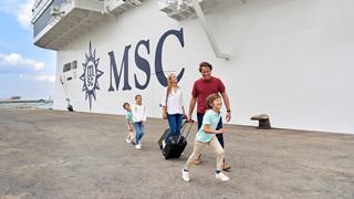 A family about to embark on a cruise holiday | MSC Cruises