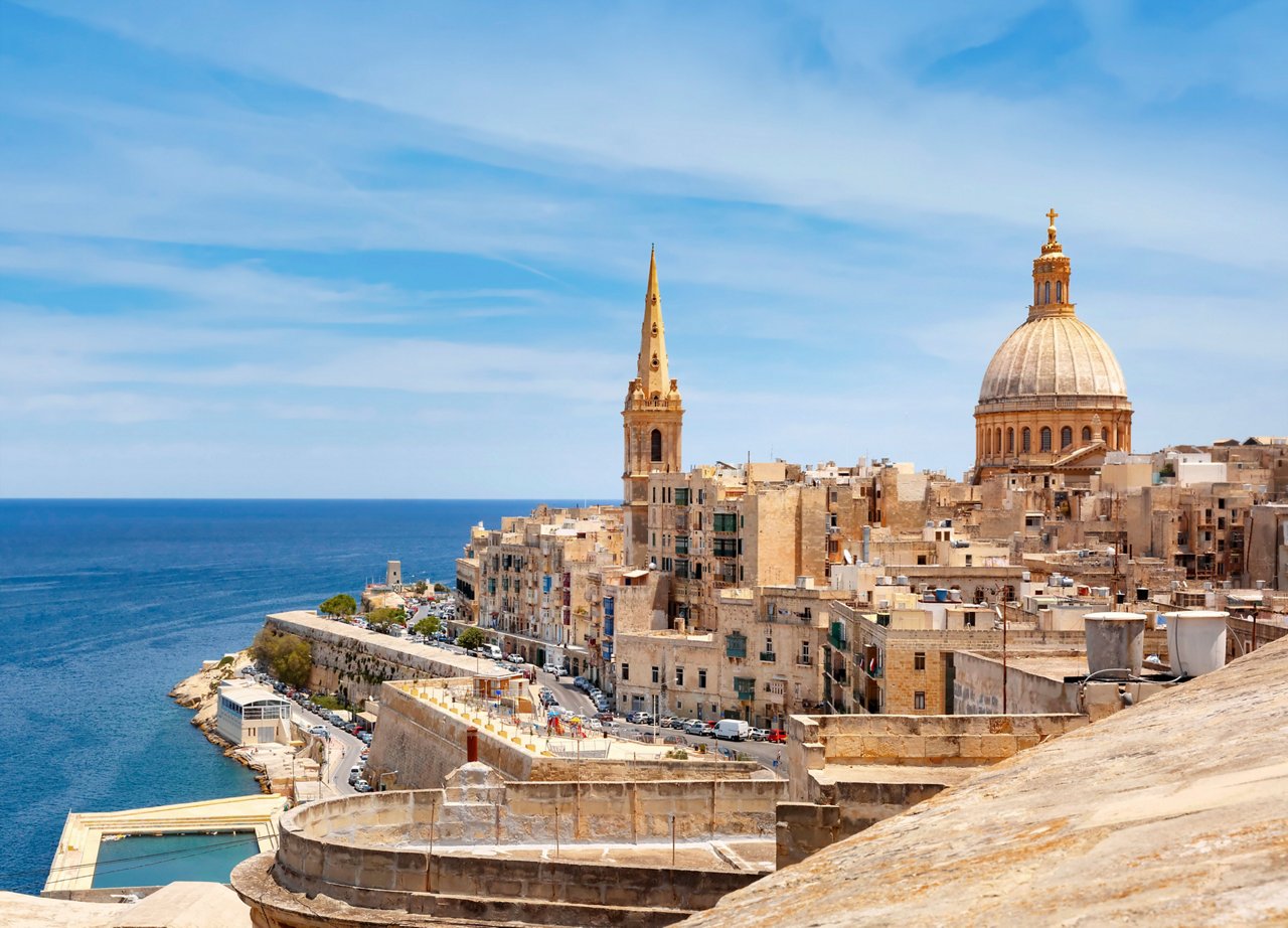 Vista dei tetti e della cupola della basilica a La Valletta, Malta | MSC Cruises