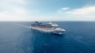 MSC Preziosa sails through the blue ocean waters | MSC Cruises