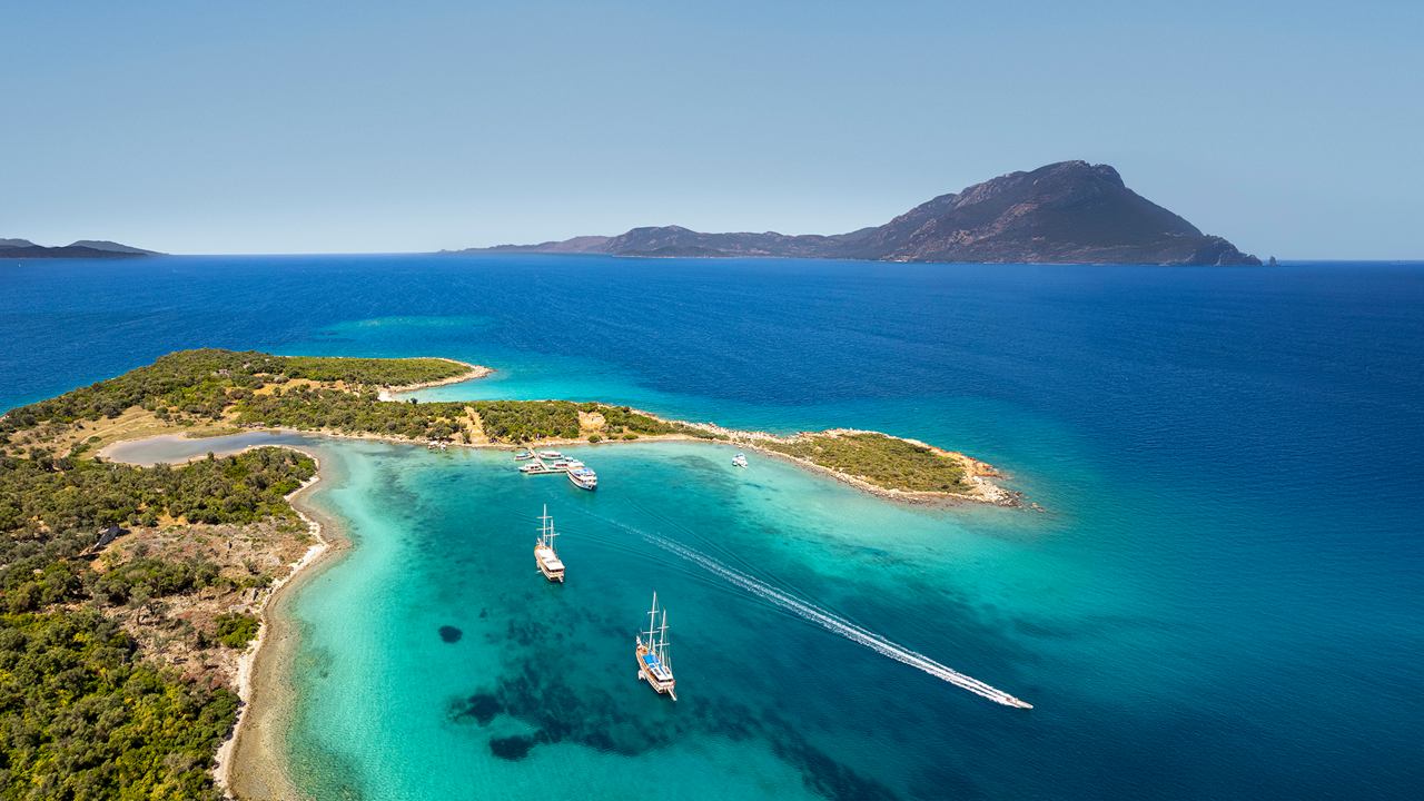 Küstenlandschaft mit kristallklarem blauem Wasser und grünen Hügeln | MSC Cruises