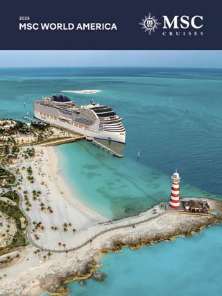 MSC Cruises Schiffe legen an einem schönen Strand mit einem Leuchtturm und türkisfarbenem Wasser an | MSC Cruises