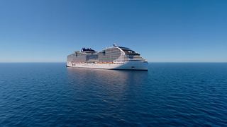 A majestic cruise ship sailing through calm blue waters under a clear sky | MSC Cruises