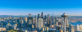 Skyline von Seattle mit Wolkenkratzern unter blauem Himmel, inspiriert zu neuen Reisen | MSC Cruises