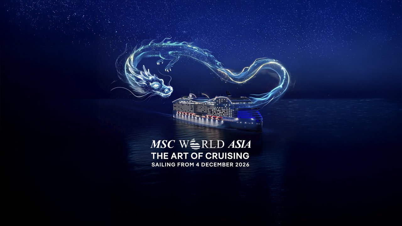 MSC World Asia, cruise ship with illuminated dragon design on the hull | MSC Cruises | MSC Cruises