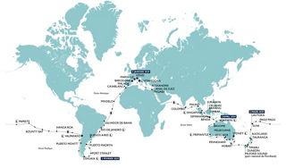 MSC World Cruise 2029 map | MSC Cruises