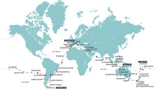 MSC World Cruise 2029 map | MSC Croisières