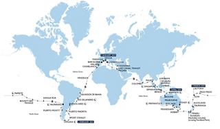 MSC World Cruise 2029 map | MSC Cruises