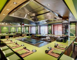 Modern restaurant featuring unique decor and seating for groups | MSC Cruises