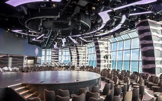Modern lounge area featuring panoramic views and comfortable seating | MSC Cruises