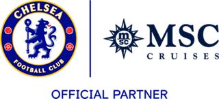 Chelsea Football Club official logo in partnership display | MSC Cruises