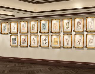 A gallery wall displays various framed artworks, inviting exploration and appreciation of creativity | MSC Cruises