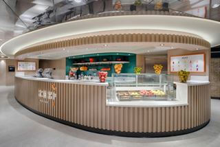 Contemporary juice bar with fresh fruit and beverage selections aboard MSC World America | MSC Cruises
