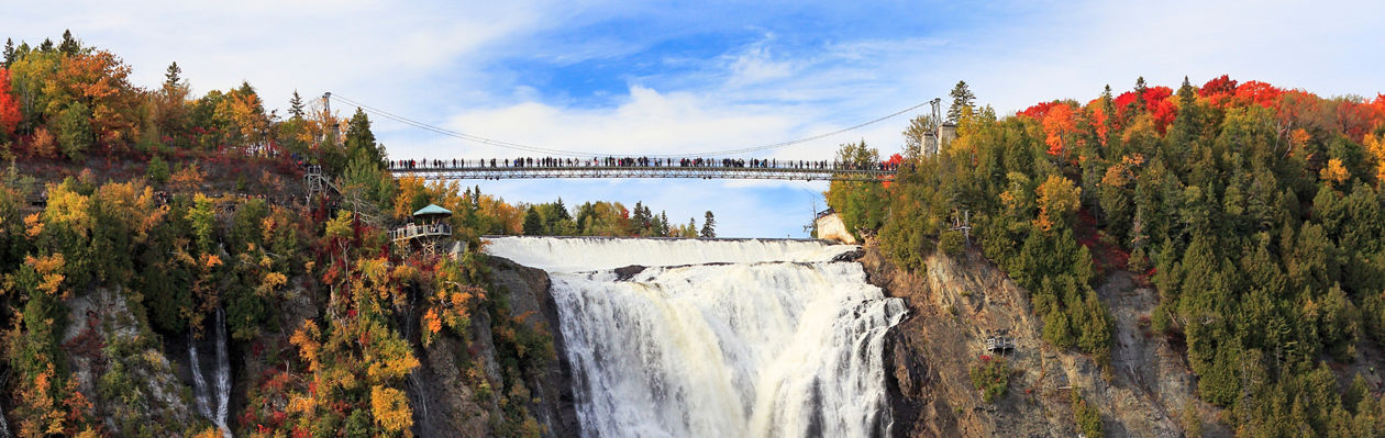 Montmorency Falls surrounded by autumn trees in Quebec, Canada | MSC Cruises