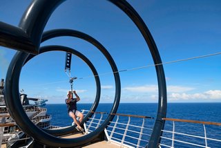 Zipline on board MSC Seaside