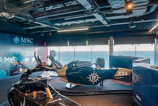 MSC Formula Racer simulator with ocean views onboard MSC World America | MSC Cruises