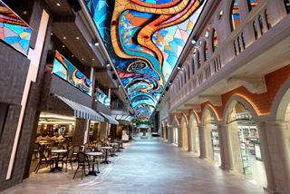 Galleria Euribia promenade with vibrant LED dome and shopping areas aboard MSC Euribia | MSC Cruises