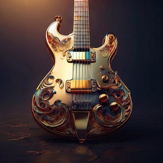 Electric guitar with golden accents evokes musical creativity | MSC Cruises
