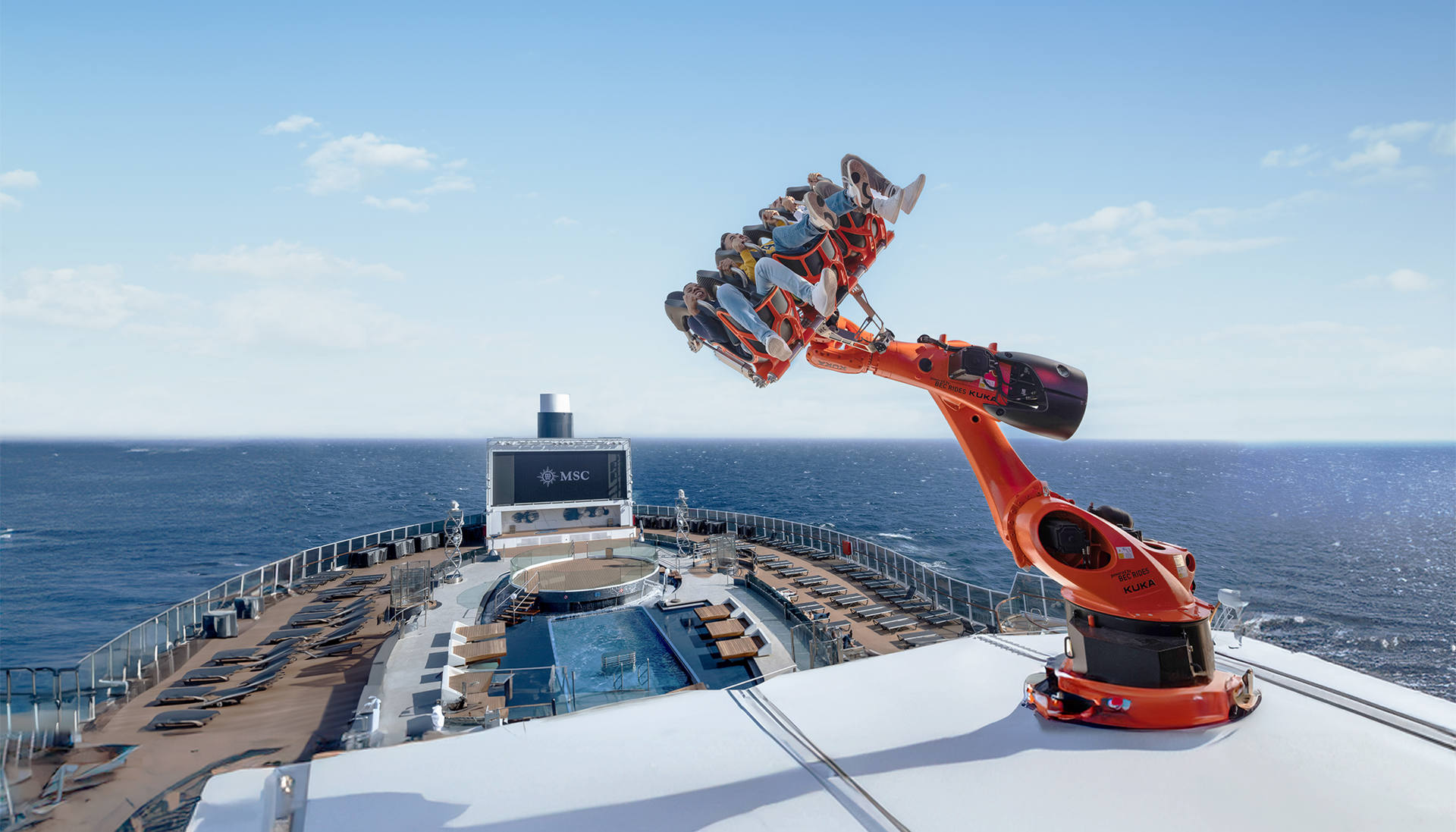 Robot entertainment attraction on a cruise ship with ocean views | MSC Cruises