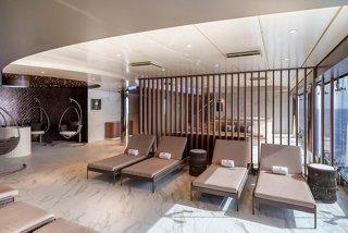MSC Poesia thermal area features sunbeds and panoramic sea views | MSC Cruises