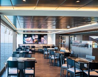 Modern restaurant with a cozy atmosphere and open seating | MSC Cruises