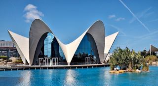 Architettura unica a Valencia con acqua calma e cielo blu | MSC Crociere