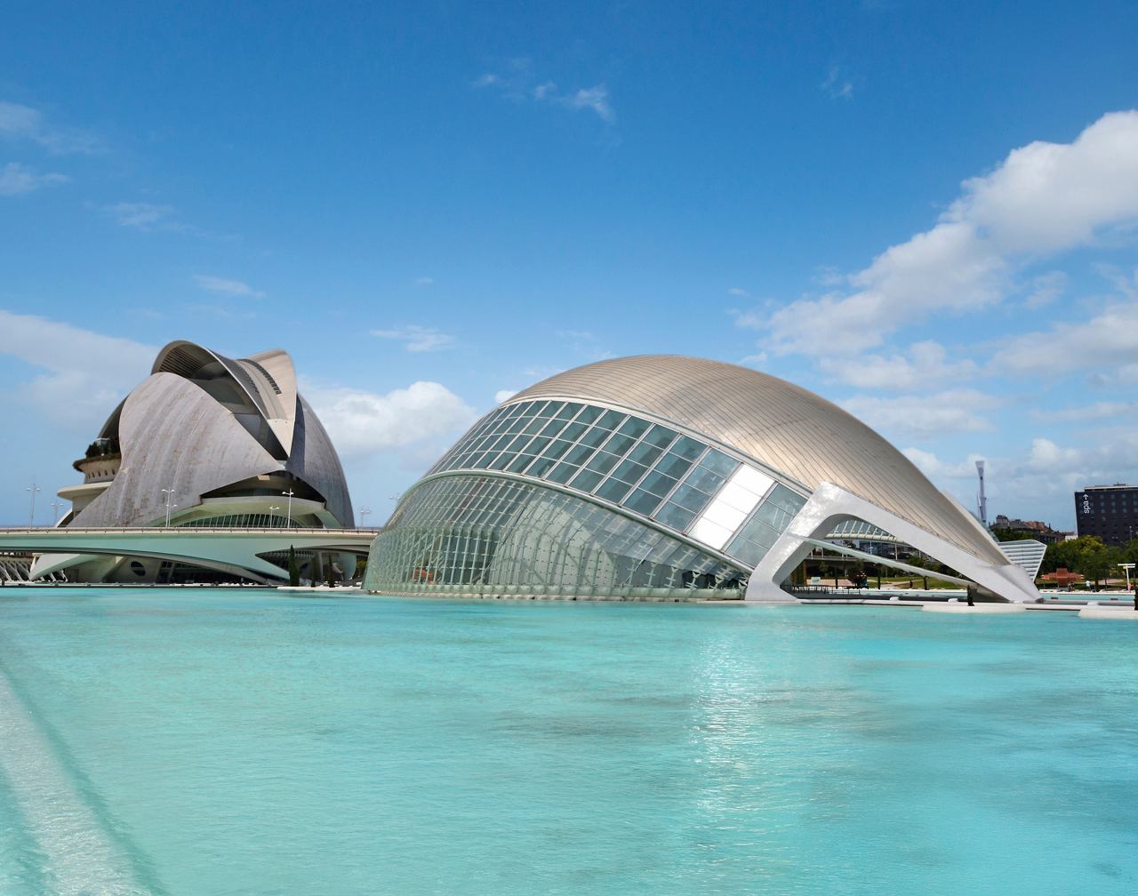 Modern architecture in Valencia, Spain, reflects in the calm waters of the pool | MSC Cruises