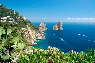 A stunning coastal view of Capri showcasing vibrant nature and the sparkling Mediterranean Sea | MSC Cruises