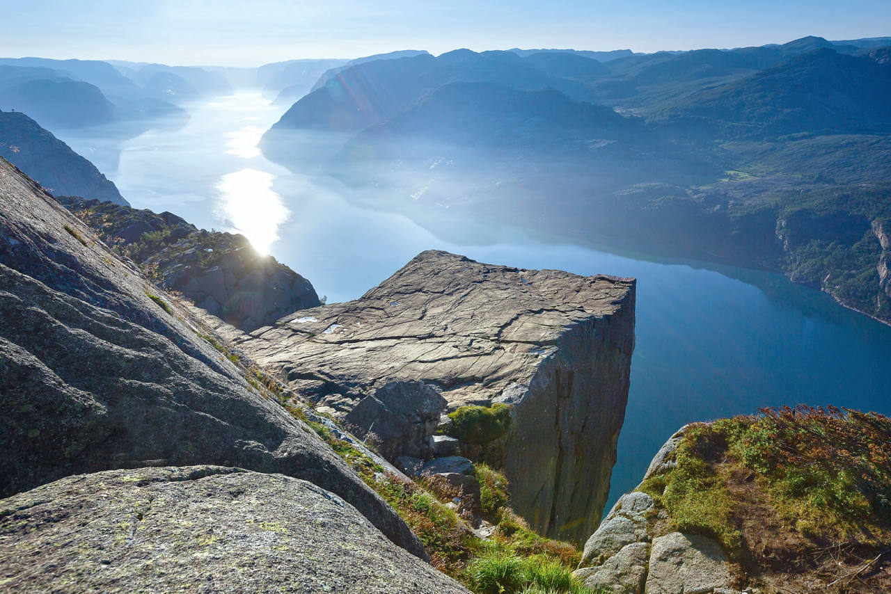 A stunning view of the Lysefjord and Preikestolen cliff, showcasing Norway's breathtaking natural beauty | MSC Cruises