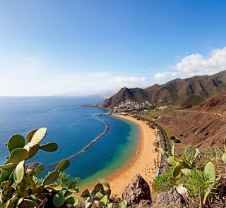 Panoramic view of Playa de las Teresitas and the surrounding nature of Tenerife | MSC Cruises
