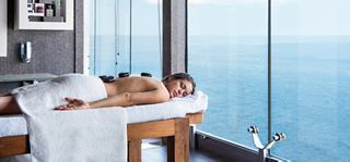 Relaxing massage room with a sea view on MSC Preziosa | MSC Cruises