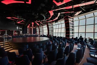 The Carousel Lounge on MSC Meraviglia features comfortable seating and large windows showcasing stunning sea views | MSC Cruises