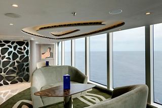 Panoramic pool deck with ocean views and glass railings | MSC Cruises