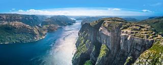 Stunning view of Lysefjord and the cliffs, showcasing the beauty of Norway's landscapes | MSC Cruises