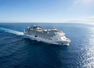 The MSC Bellissima ship sails through calm seas, offering an unforgettable maritime experience | MSC Cruises