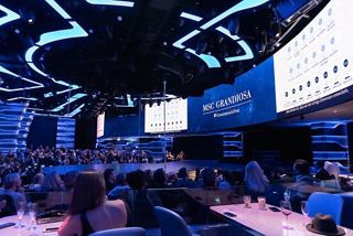 A vibrant scene from the christening ceremony of MSC Grandiosa, filled with anticipation and celebration in Hamburg | MSC Cruises