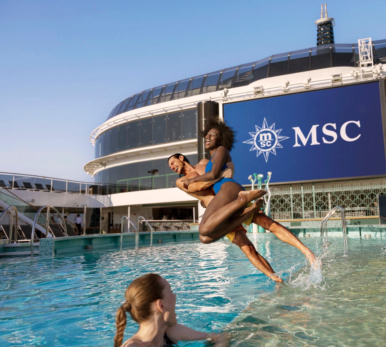 Stage performance with dynamic lighting effects | MSC Cruises