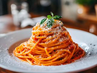 Ein Teller Pasta mit einer reichhaltigen Tomatensauce | MSC Cruises