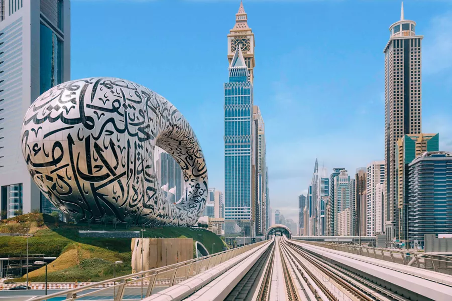 Vue moderne de Dubaï aux Émirats arabes unis