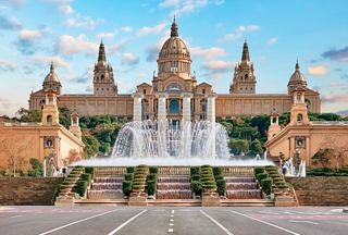 The majestic National Palace in Barcelona with flowing fountains and stunning architecture | MSC Cruises