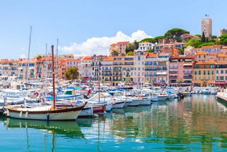 A vibrant marina in Cannes, France, showcasing boats and colourful buildings along the waterfront | MSC Cruises