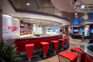 A vibrant sports bar inviting guests to relax and enjoy drinks in a welcoming atmosphere | MSC Cruises