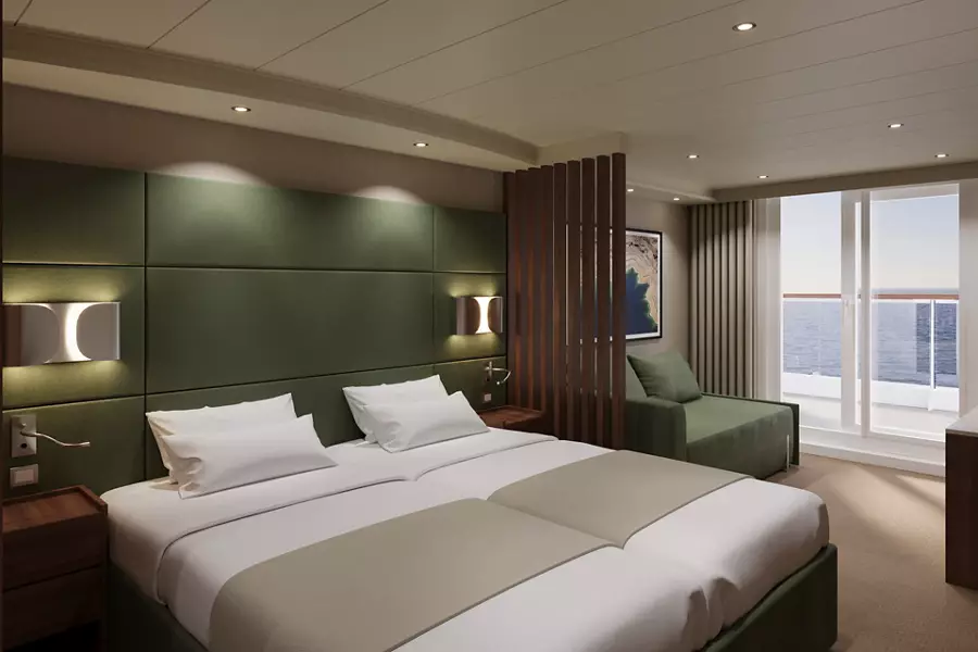 Suite rénovée du MSC Yacht Club