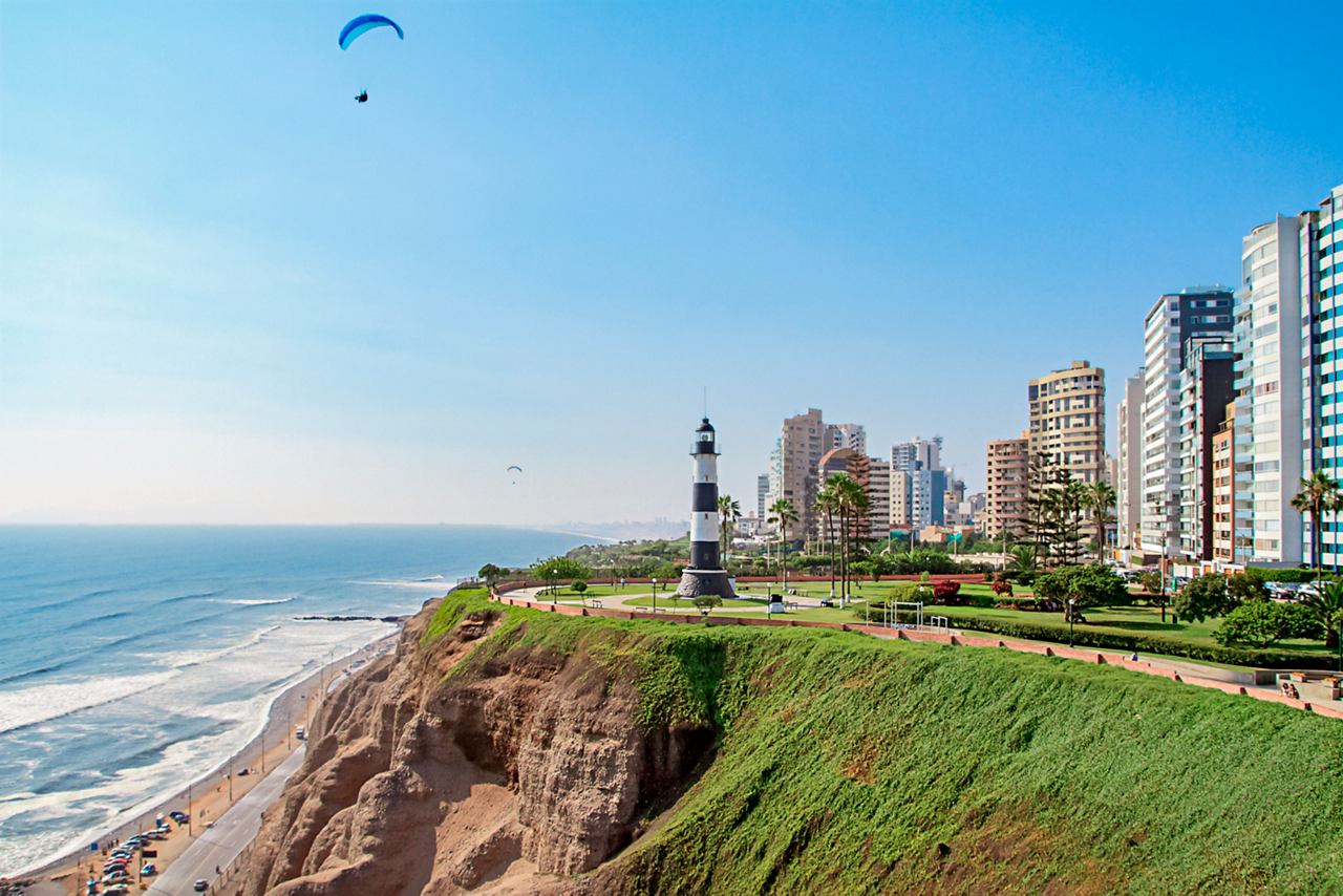 Beautiful view of Lima featuring modern buildings and coastline | MSC Cruises